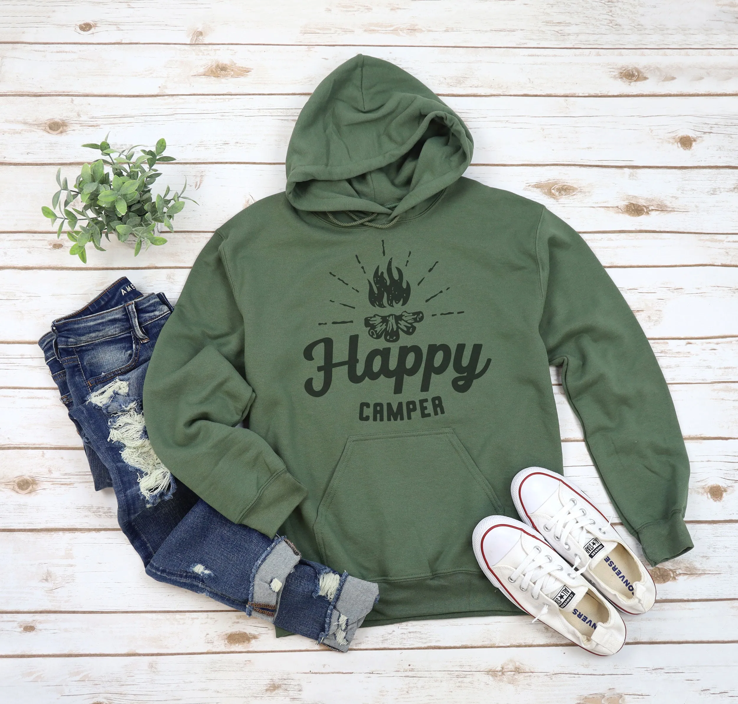 Happy Camper Adult Hoodies