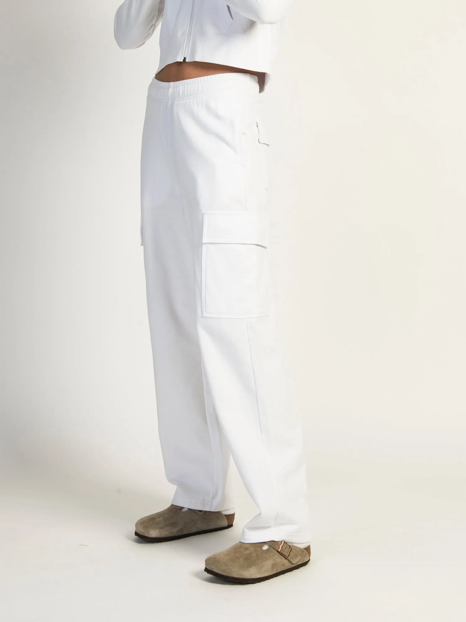 HARLOW ANDI CARGO SWEATPANTS - WHITE