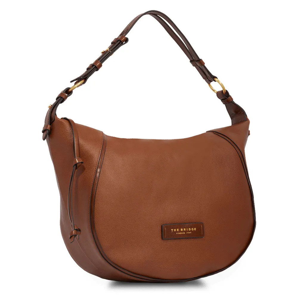 Hobo Bag Donna THE BRIDGE linea Domitilla in Pelle Marrone