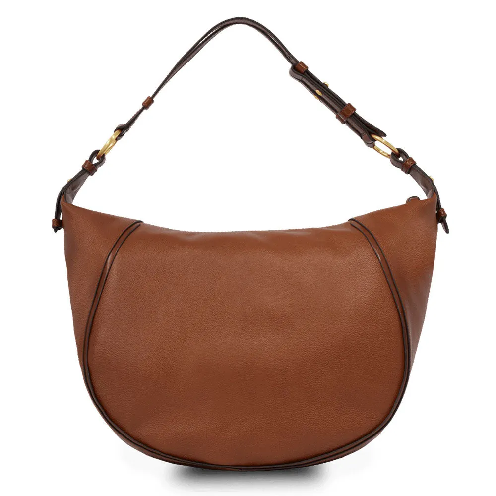 Hobo Bag Donna THE BRIDGE linea Domitilla in Pelle Marrone