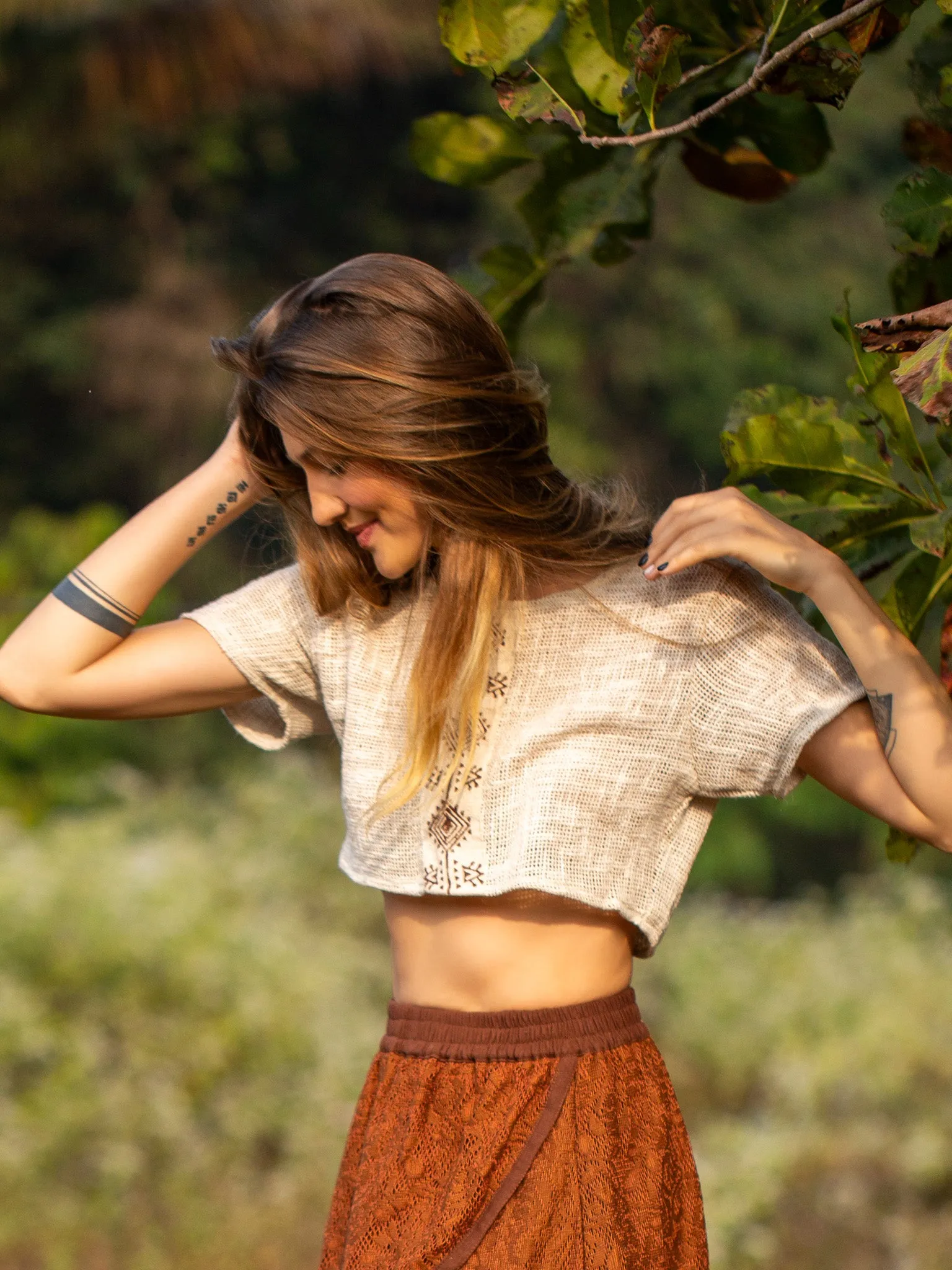 Indian  Crop top