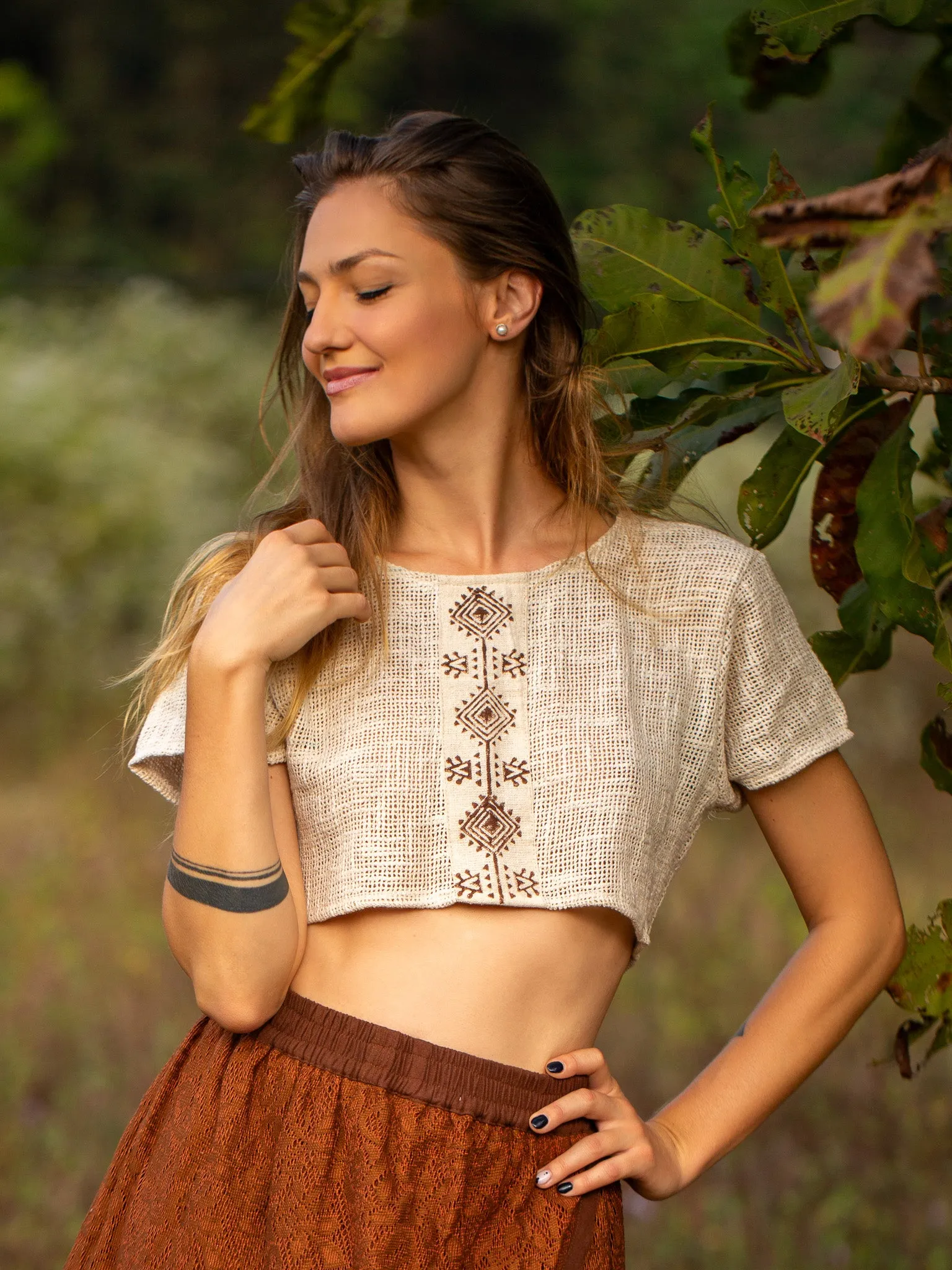 Indian  Crop top