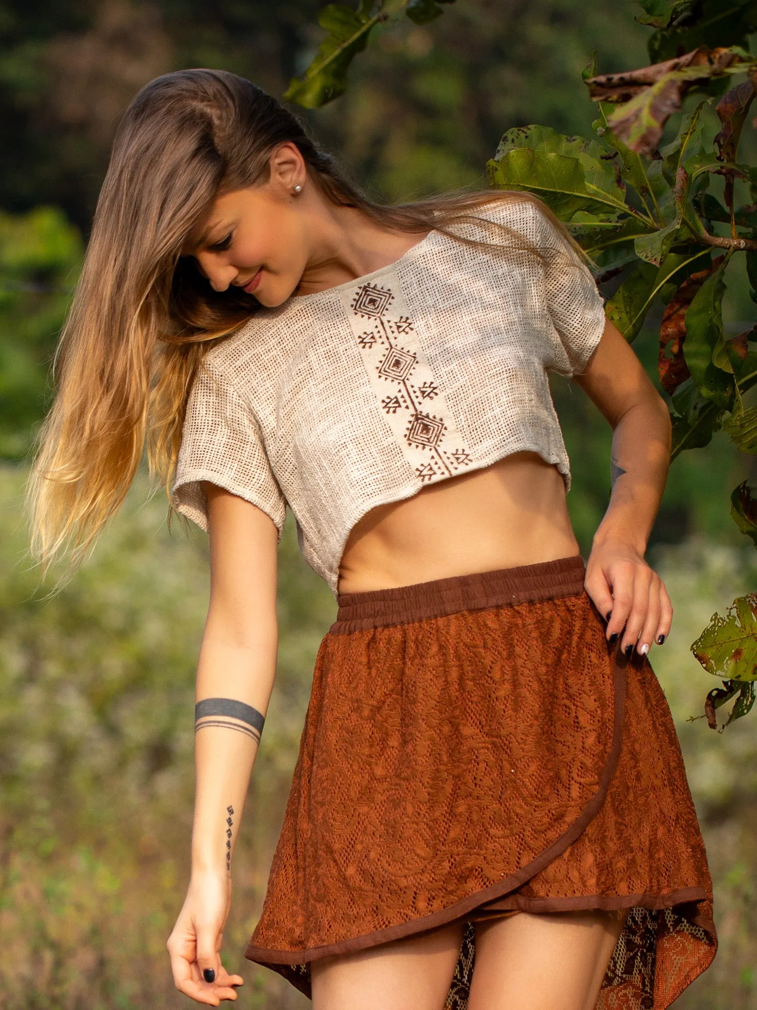 Indian  Crop top