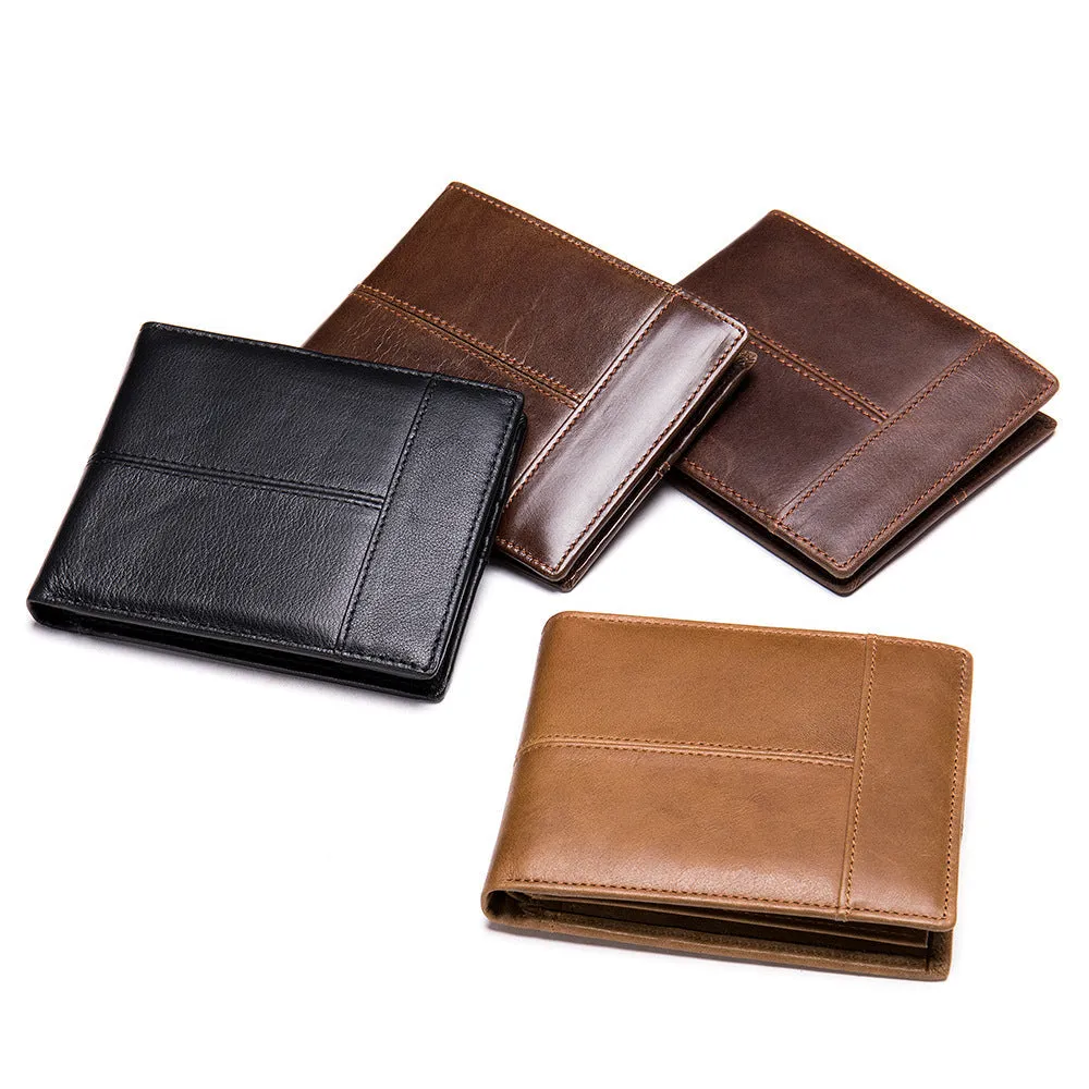 INSTOCK-Genuine leather multi-card slot men's wallet purse