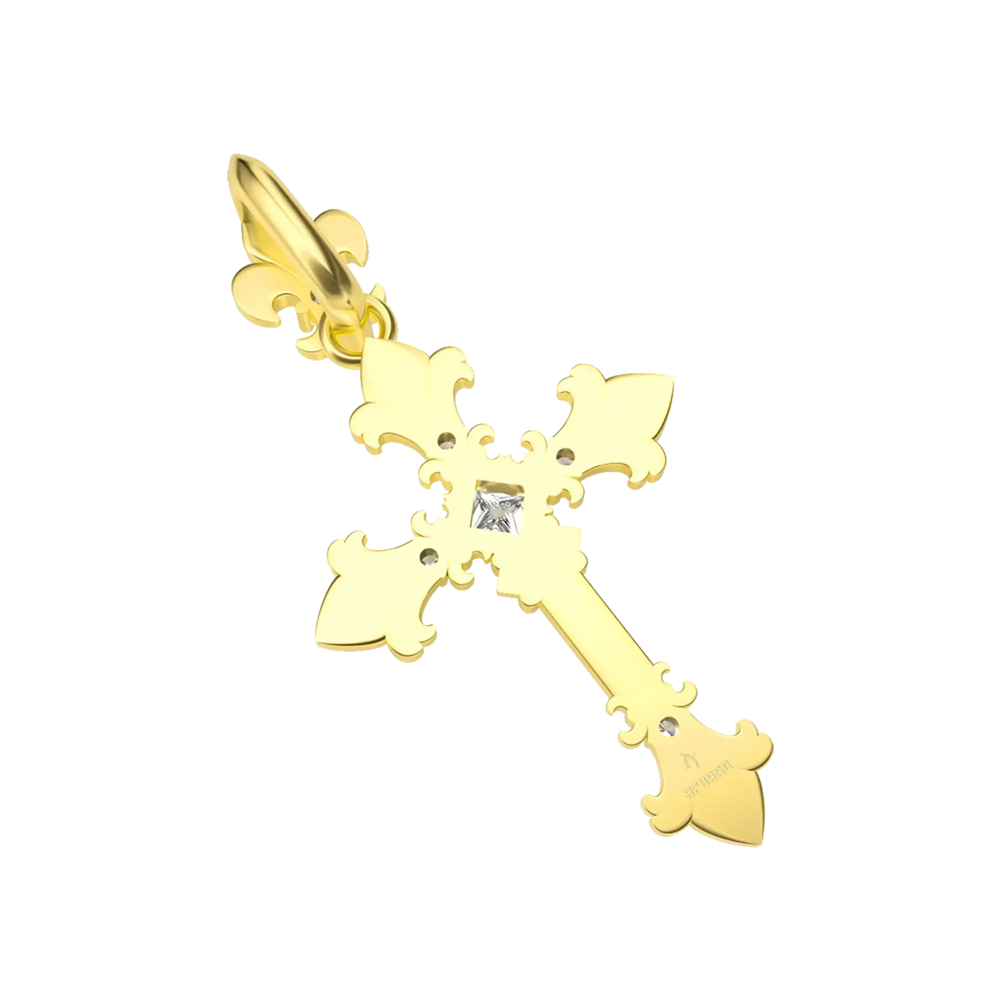 Knight Flower Cross Pendant