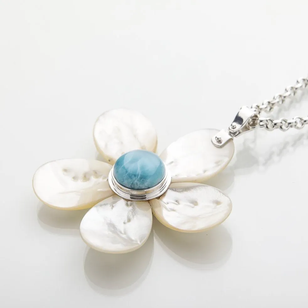 Larimar Flower Pendant Gail