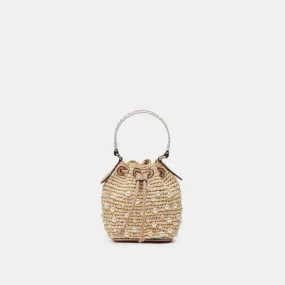 LOLLY HANDBAG NATURAL PEARL RAFFIA