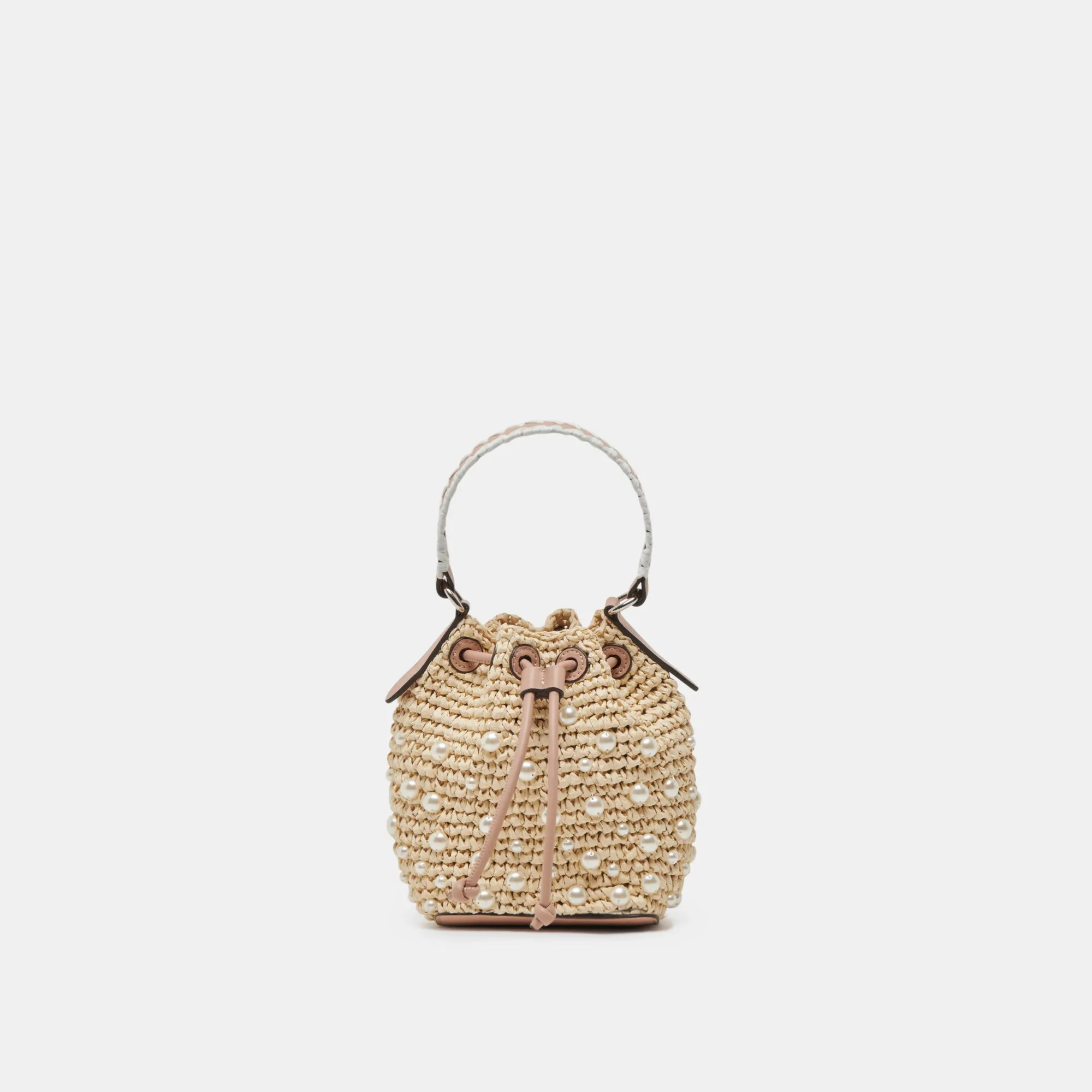 LOLLY HANDBAG NATURAL PEARL RAFFIA