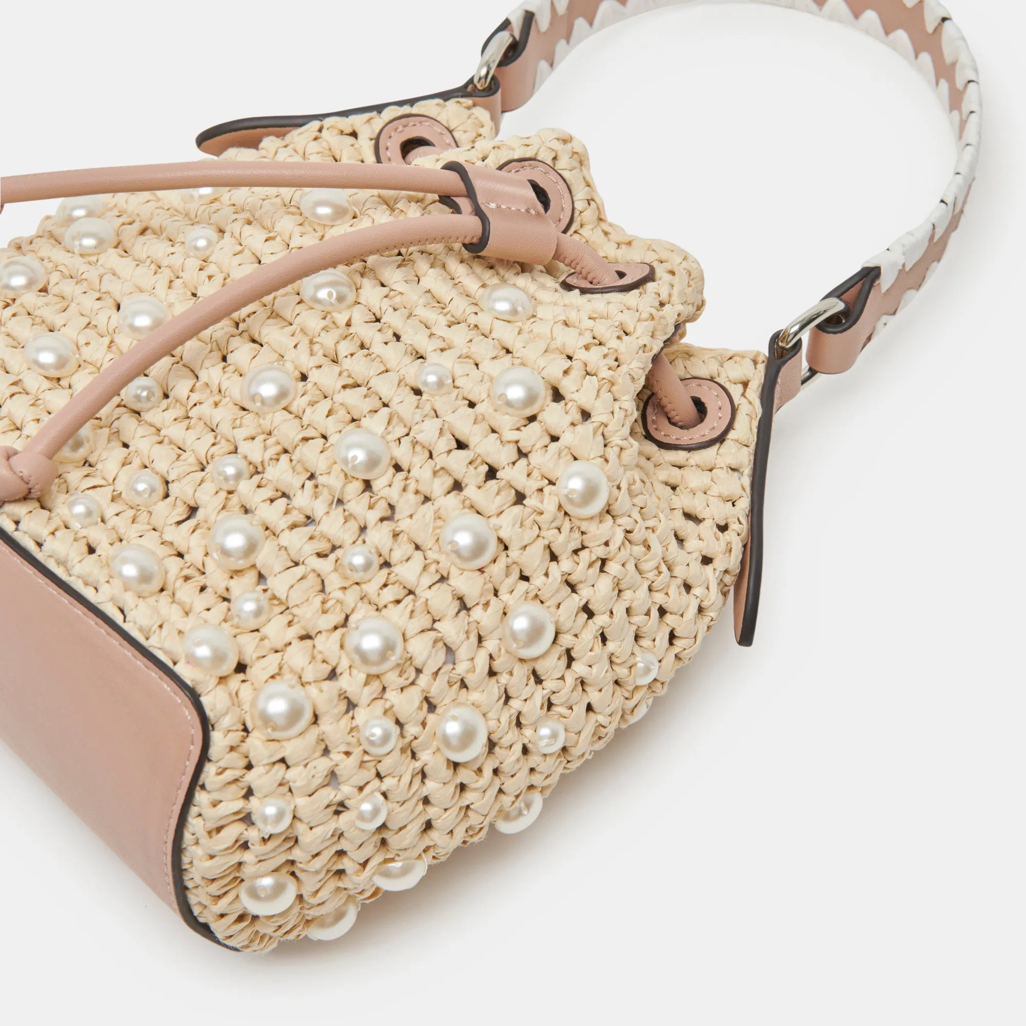 LOLLY HANDBAG NATURAL PEARL RAFFIA