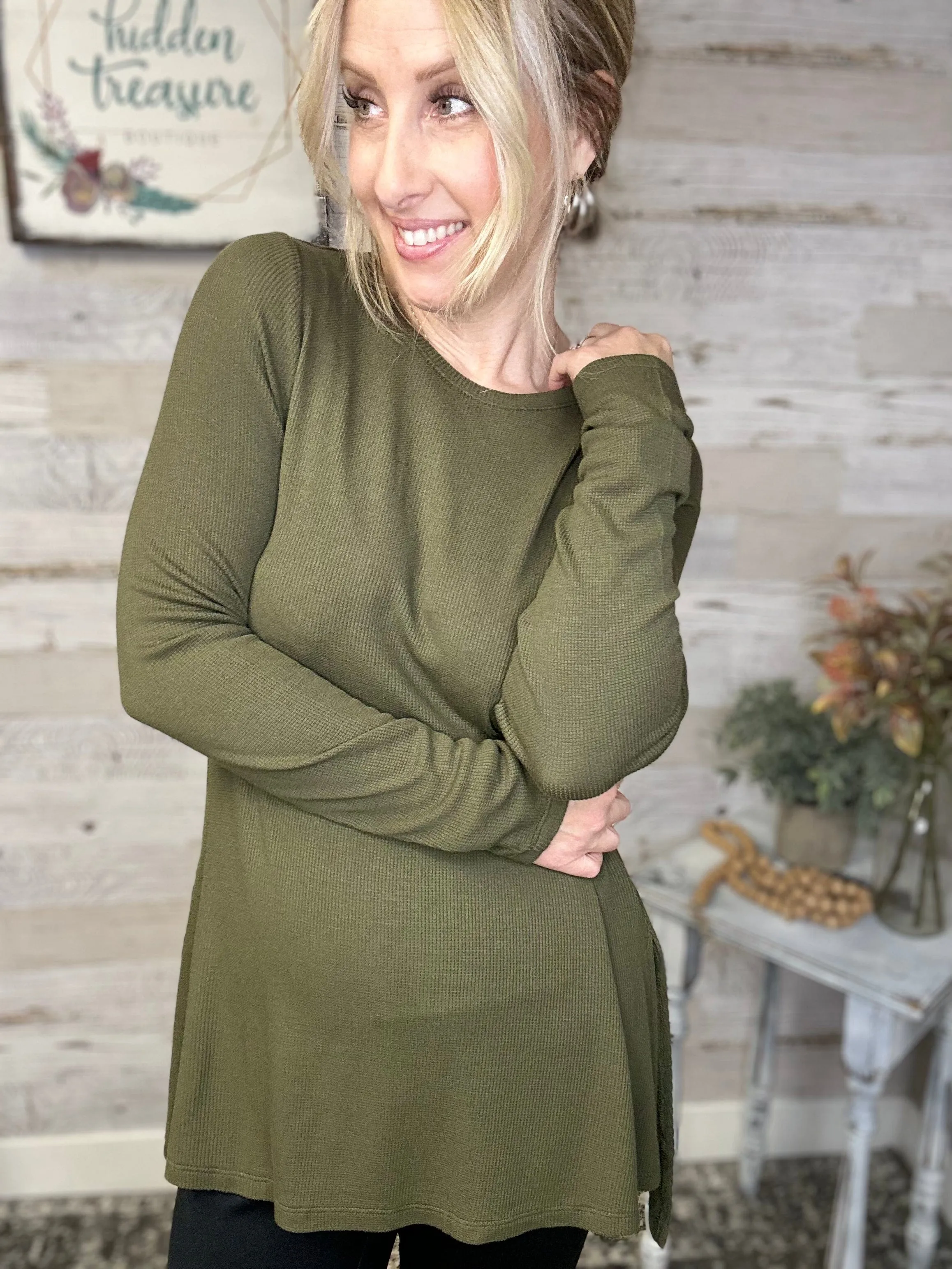 Long Sleeve Tunic - Olive