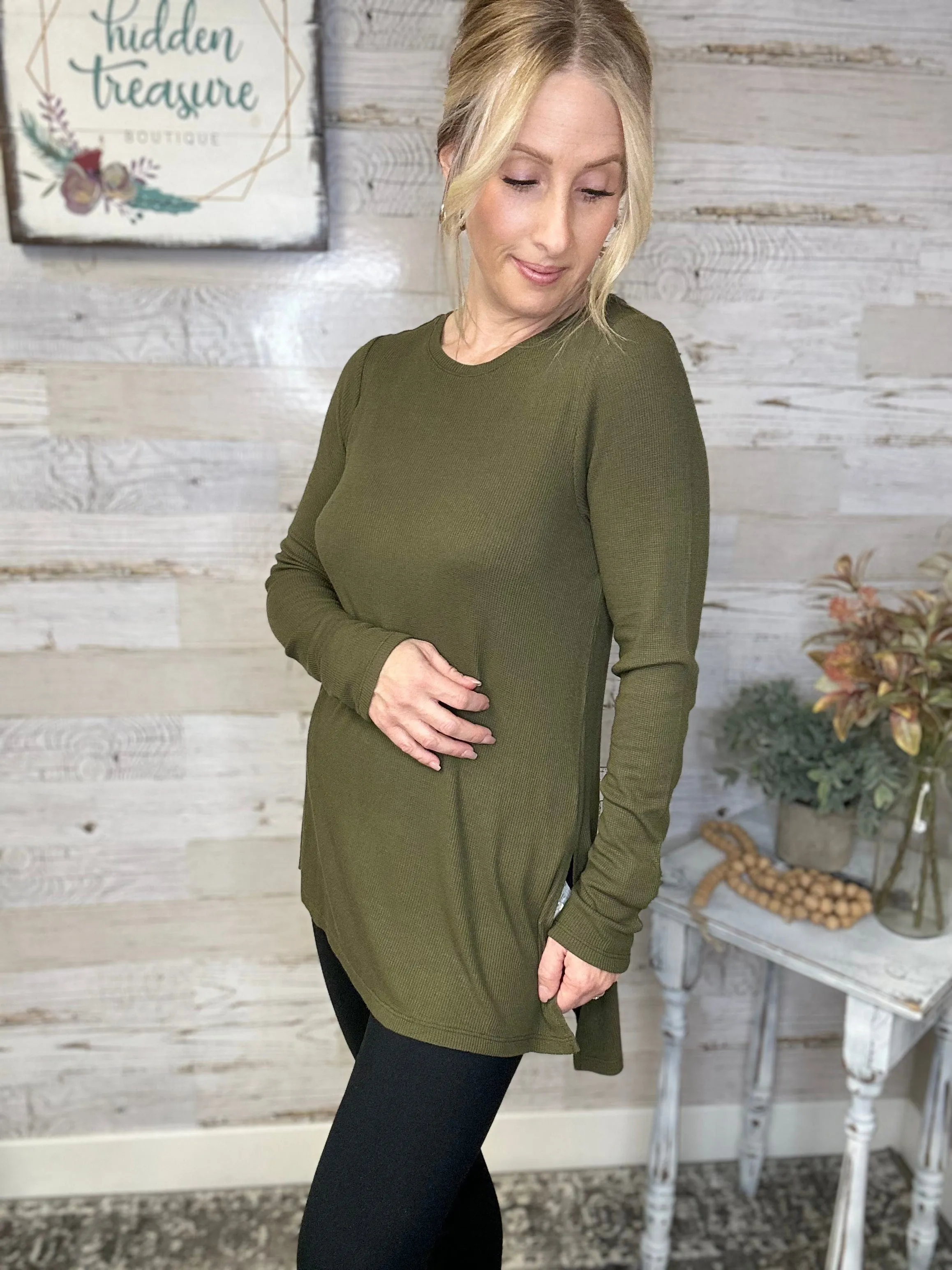 Long Sleeve Tunic - Olive