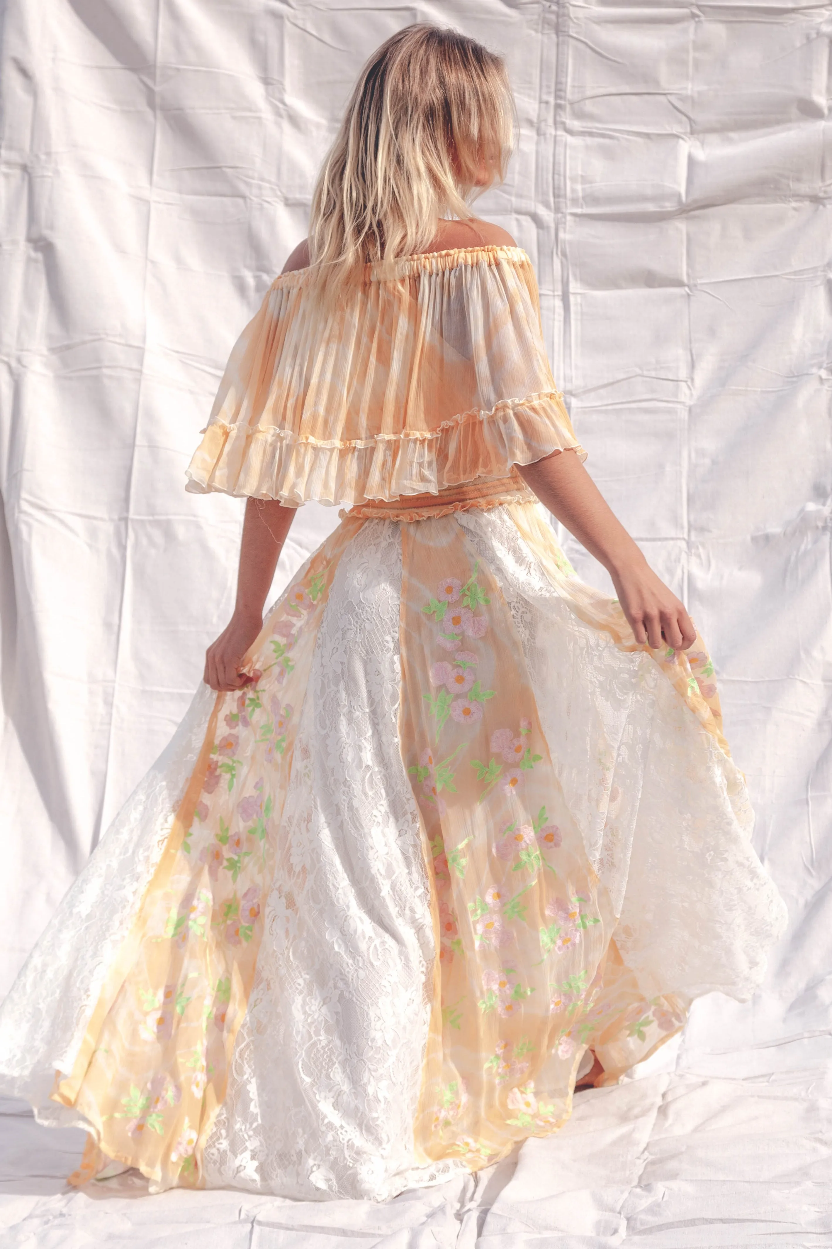 Love Street Set - Top & Skirt in Apricot