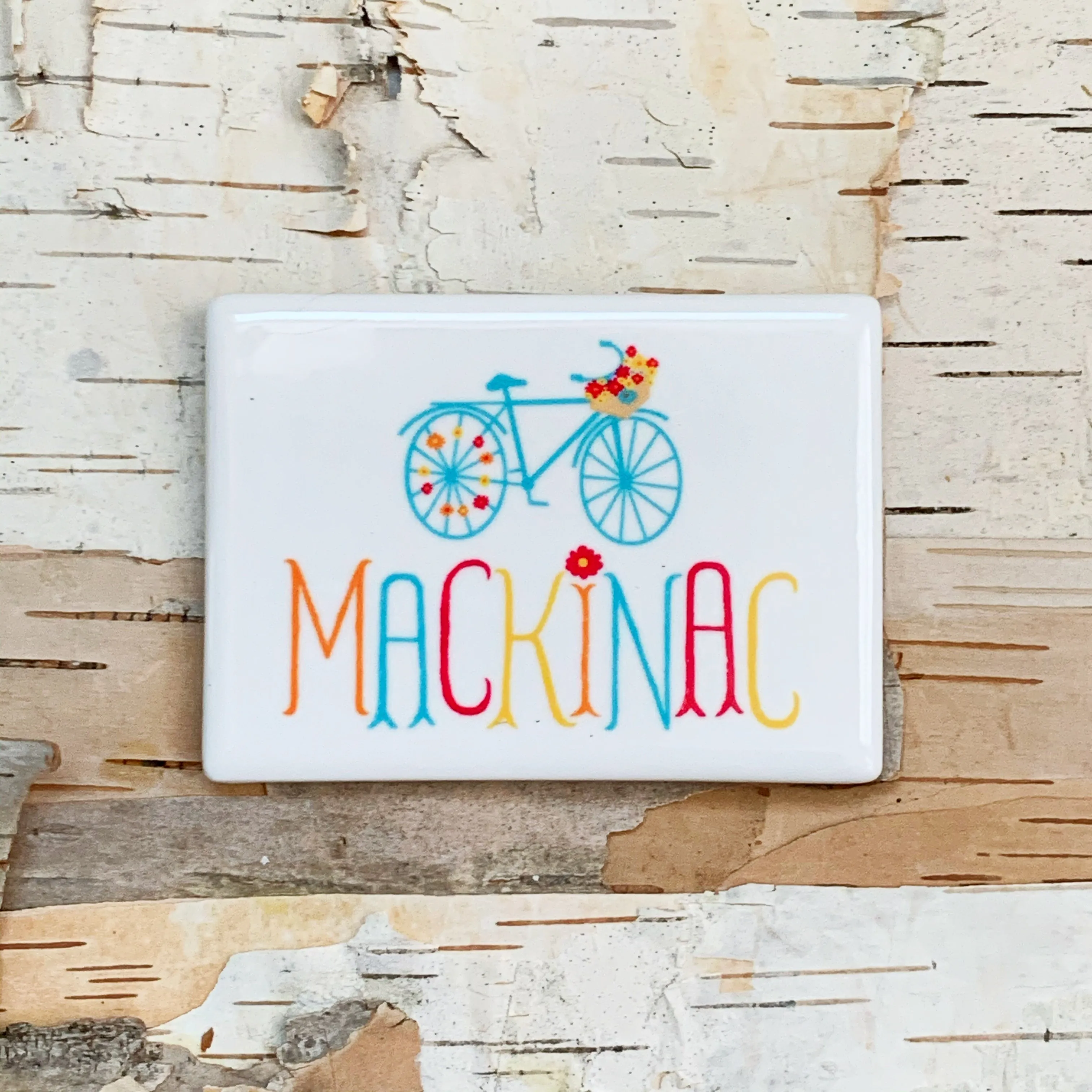 Mackinac Flower Bike Magnet