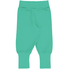 Maxomorra Green Organic Cotton Rib Pants