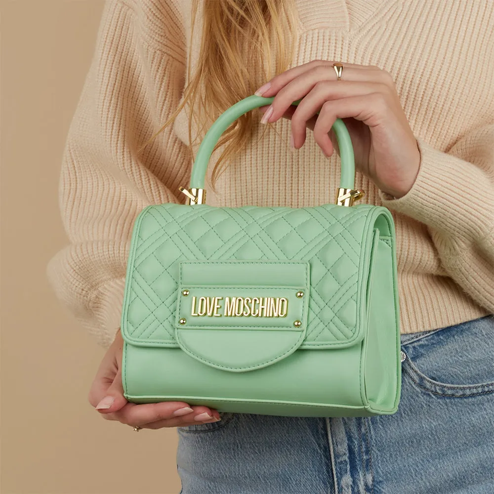 Mini Borsa a Mano LOVE MOSCHINO linea Quilted Tab color Cipria