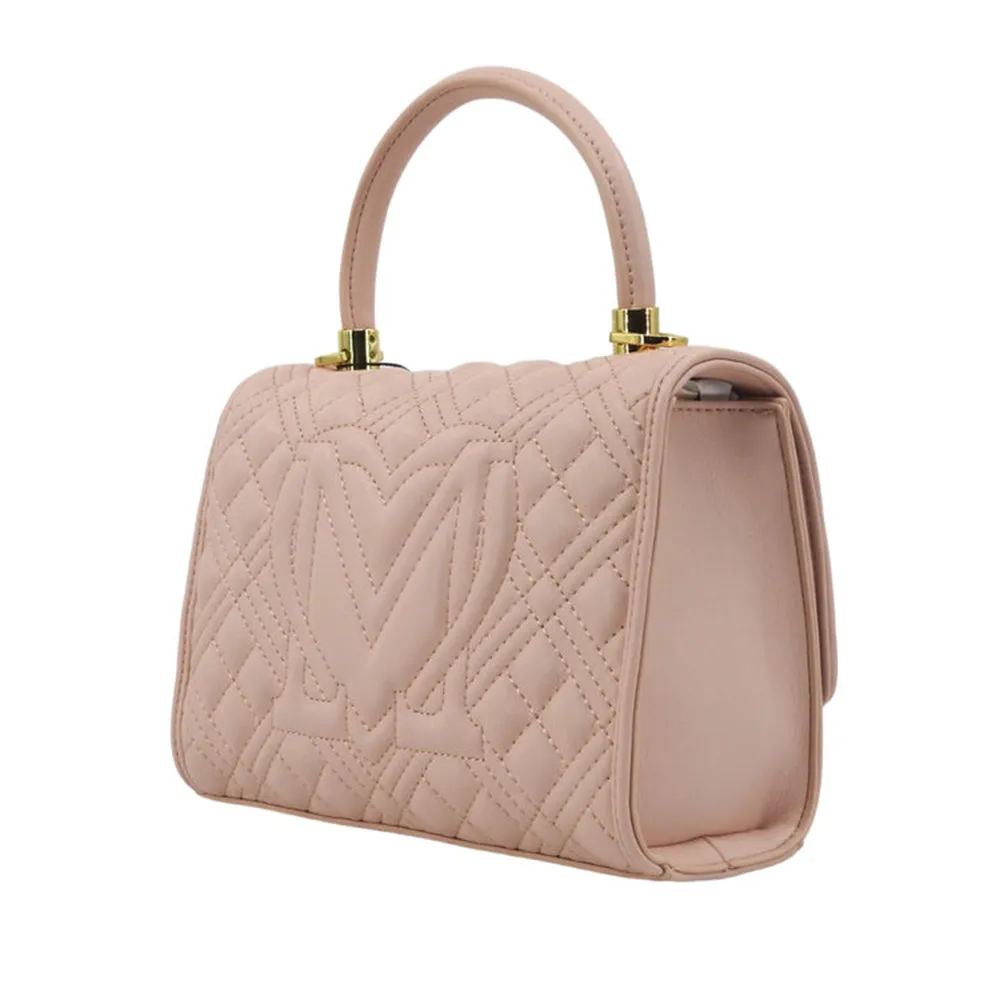 Mini Borsa a Mano LOVE MOSCHINO linea Quilted Tab color Cipria