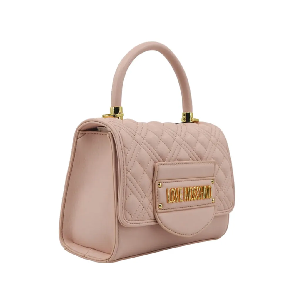 Mini Borsa a Mano LOVE MOSCHINO linea Quilted Tab color Cipria