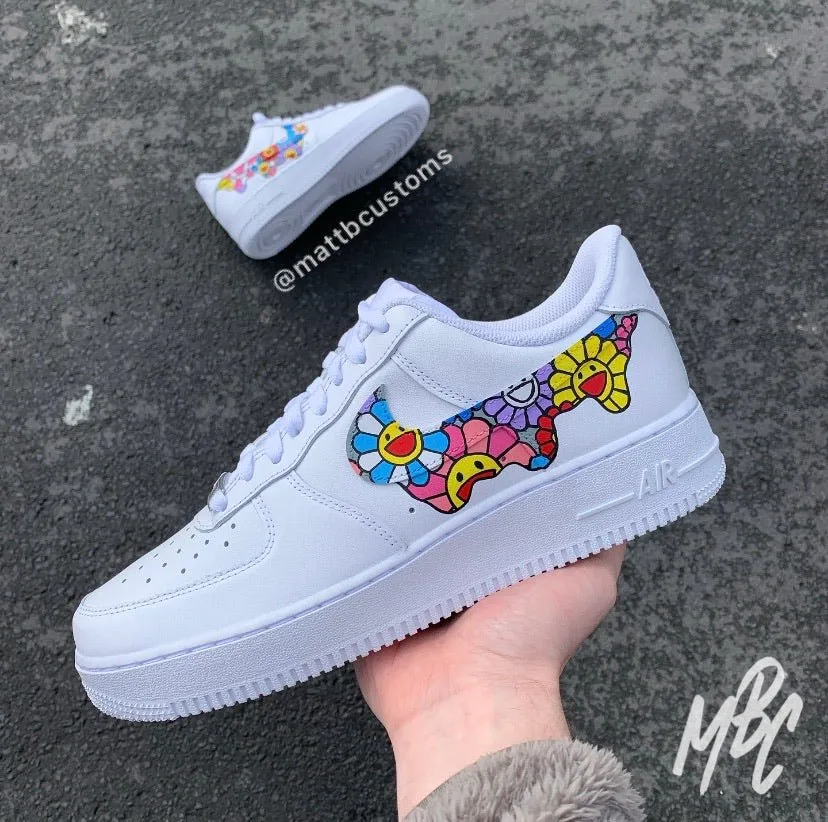 Murakami Floral Drip - Air Force 1 Custom