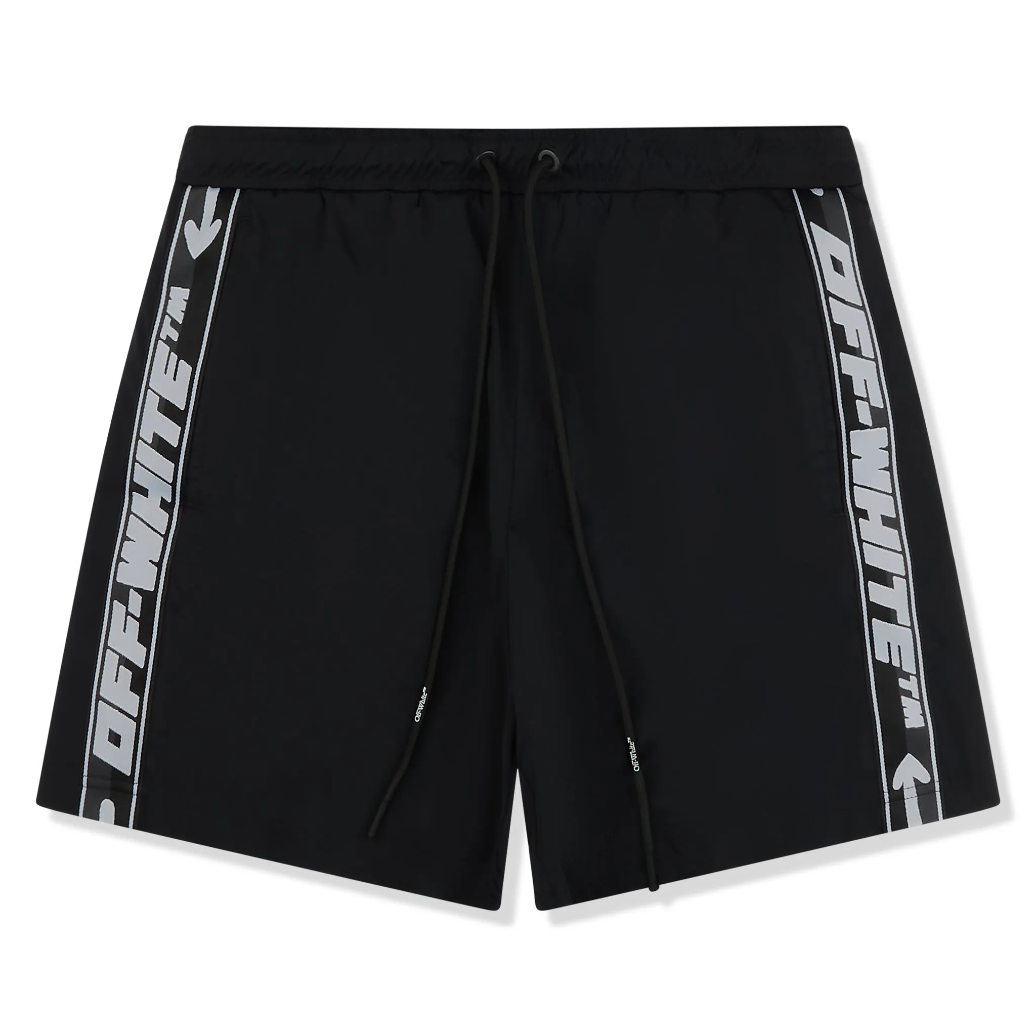 Off-White Nylon Tape Black Swim Shorts