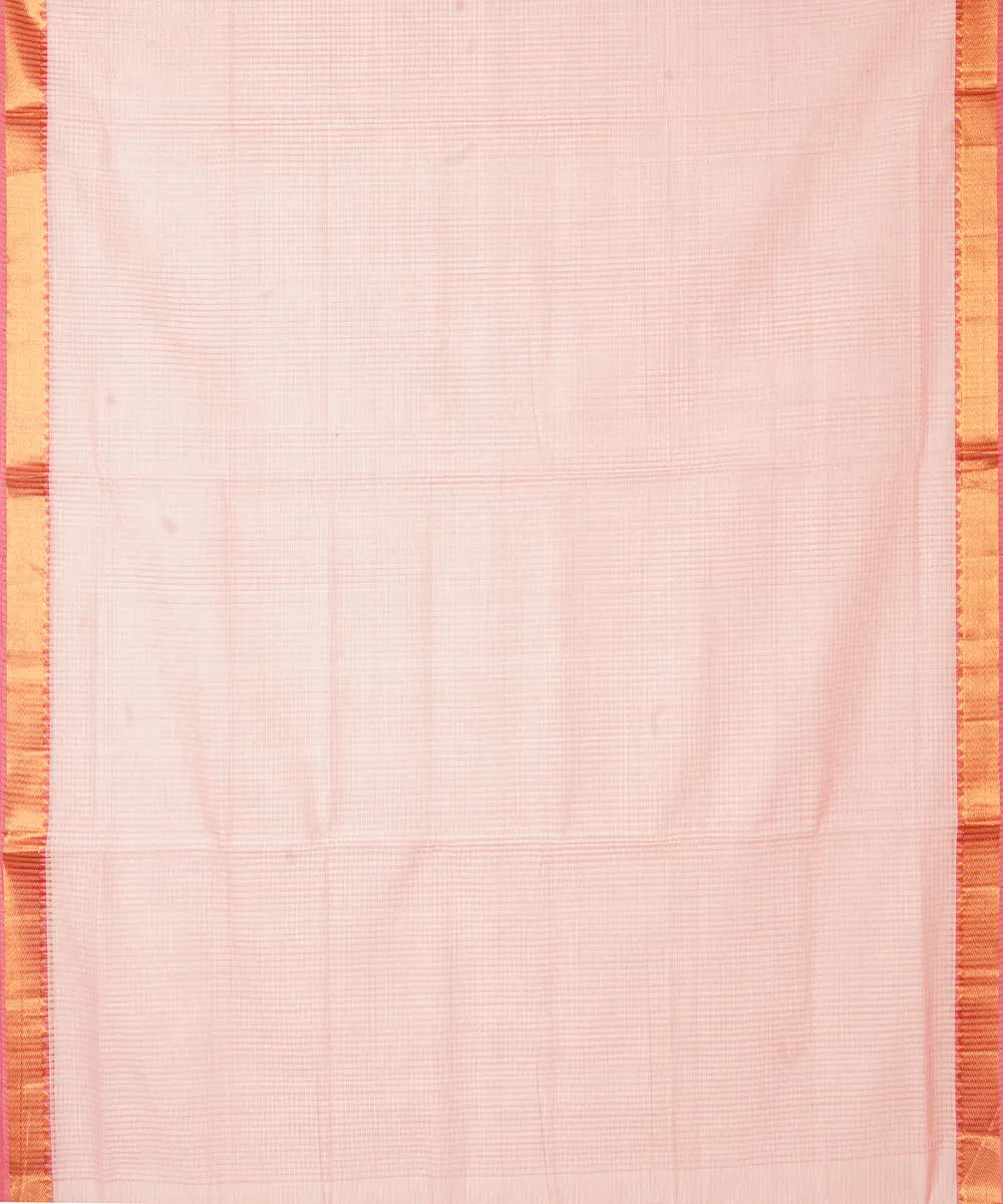 Offwhite handwoven cotton mangalagiri saree