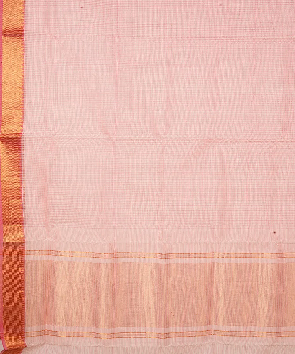 Offwhite handwoven cotton mangalagiri saree