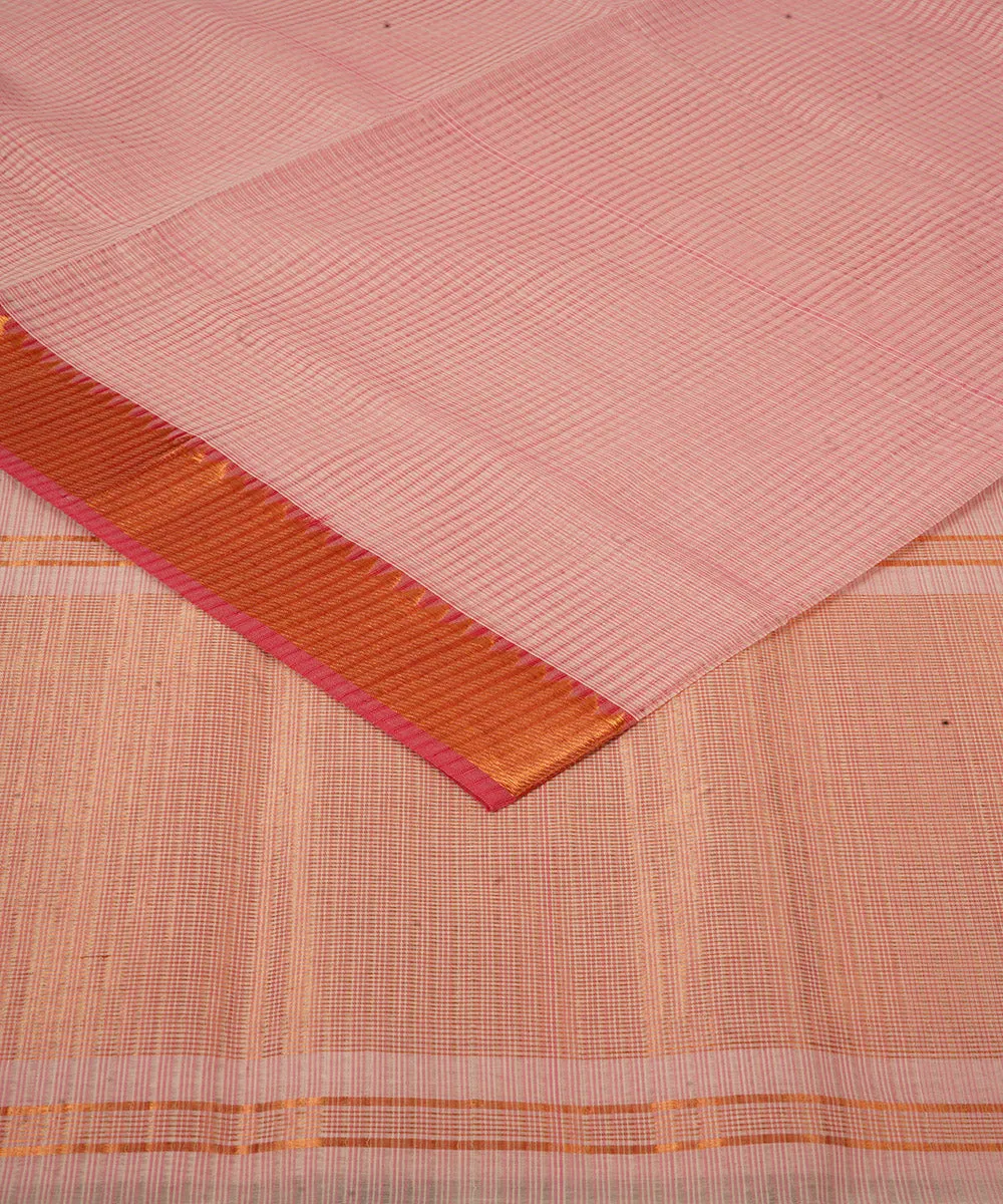 Offwhite handwoven cotton mangalagiri saree