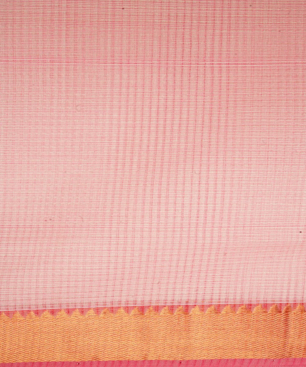 Offwhite handwoven cotton mangalagiri saree