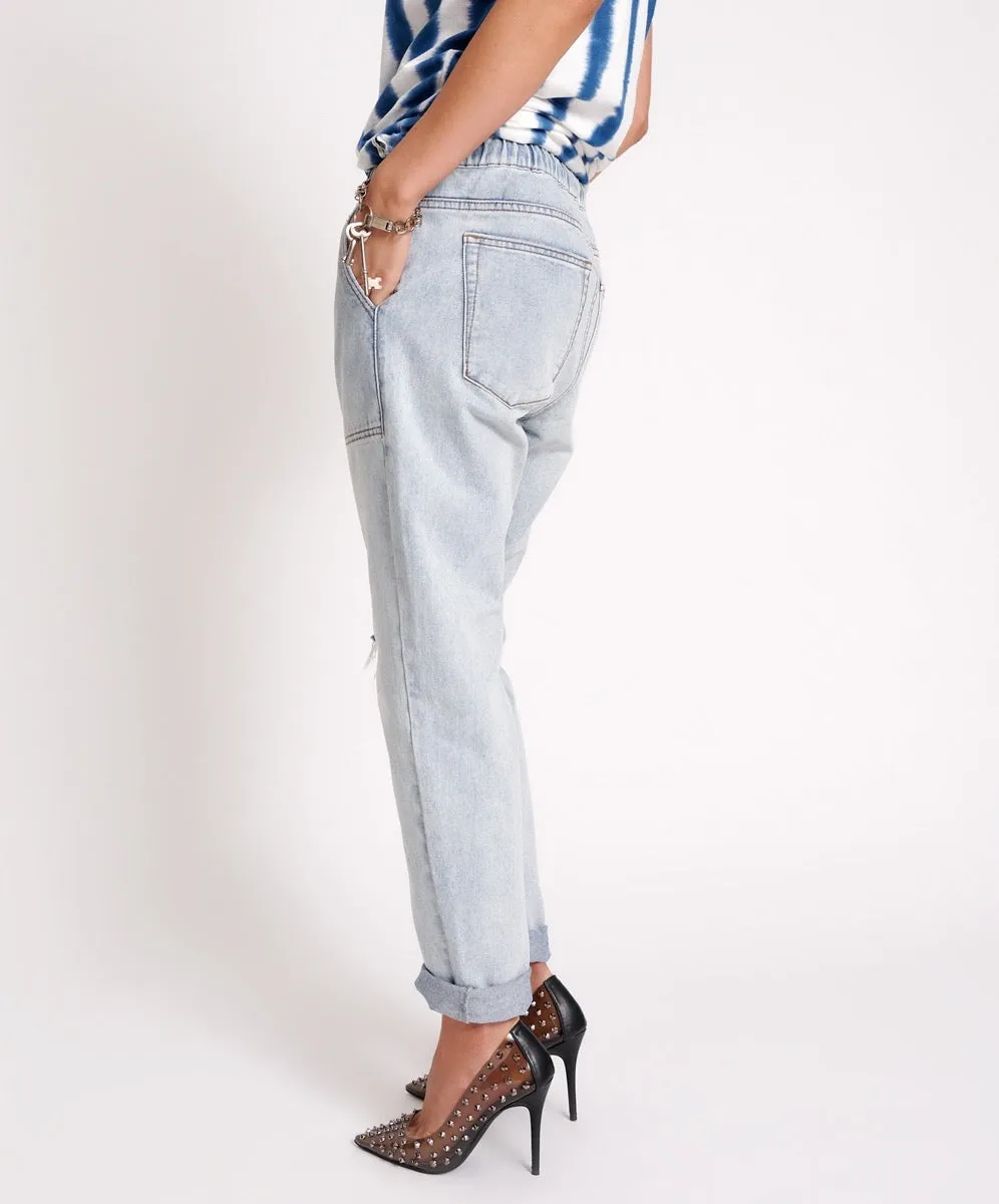 One Teaspoon - Dream Shabbies Drawstring Boyfriend Jeans - Dream