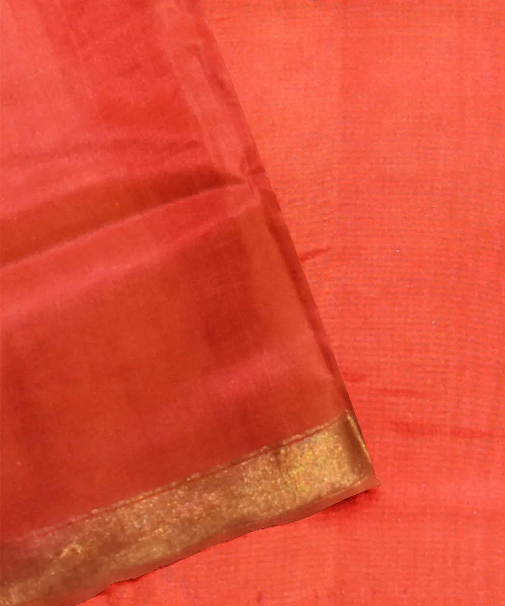 Orange silk handloom patola saree