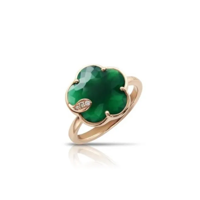 Pasquale Bruni - Petit Joli - Ring, Green Agate, Diamonds, and 18k Rose Gold