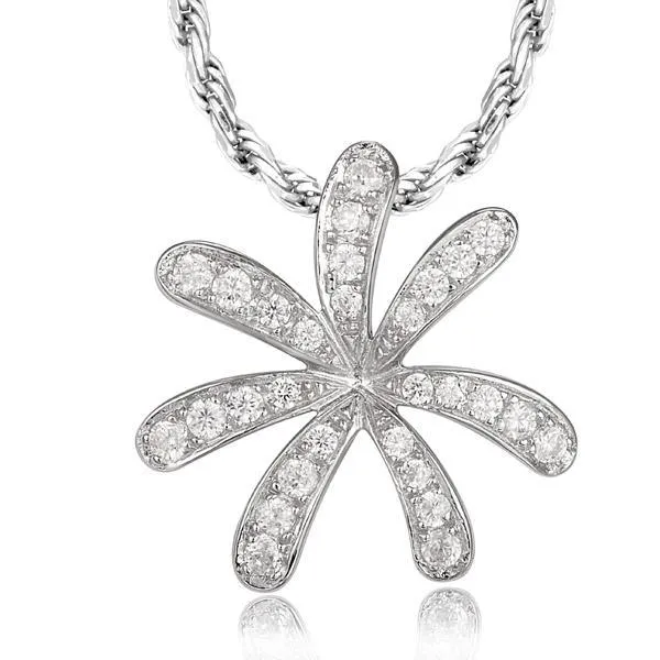 Pavé Tiare Gardenia Pendant