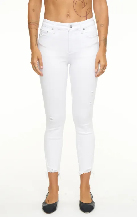 Pistola Audrey Mid Rise Skinny Crop - Seashell Vintage