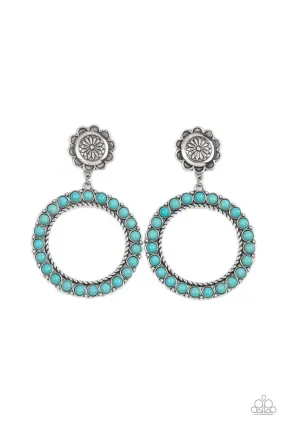 Playfully Prairie - Blue Paparazzi Earrings