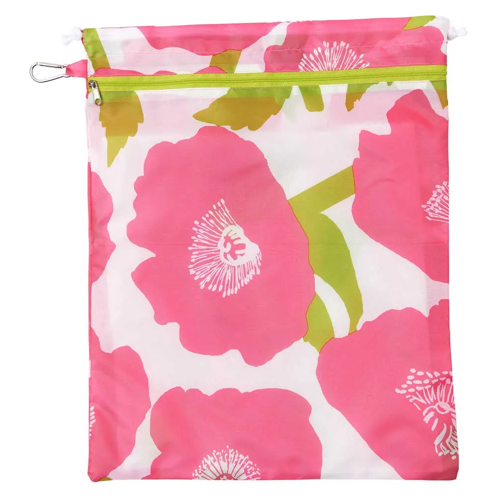 Poppies Pink Splash Proof Travel Sack