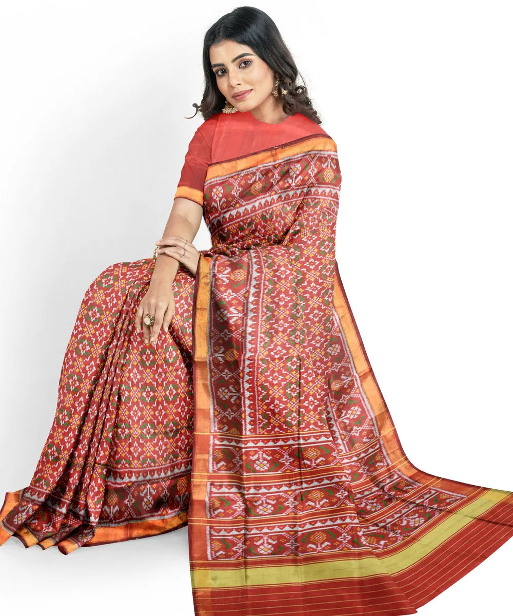 Red silk handloom patola saree