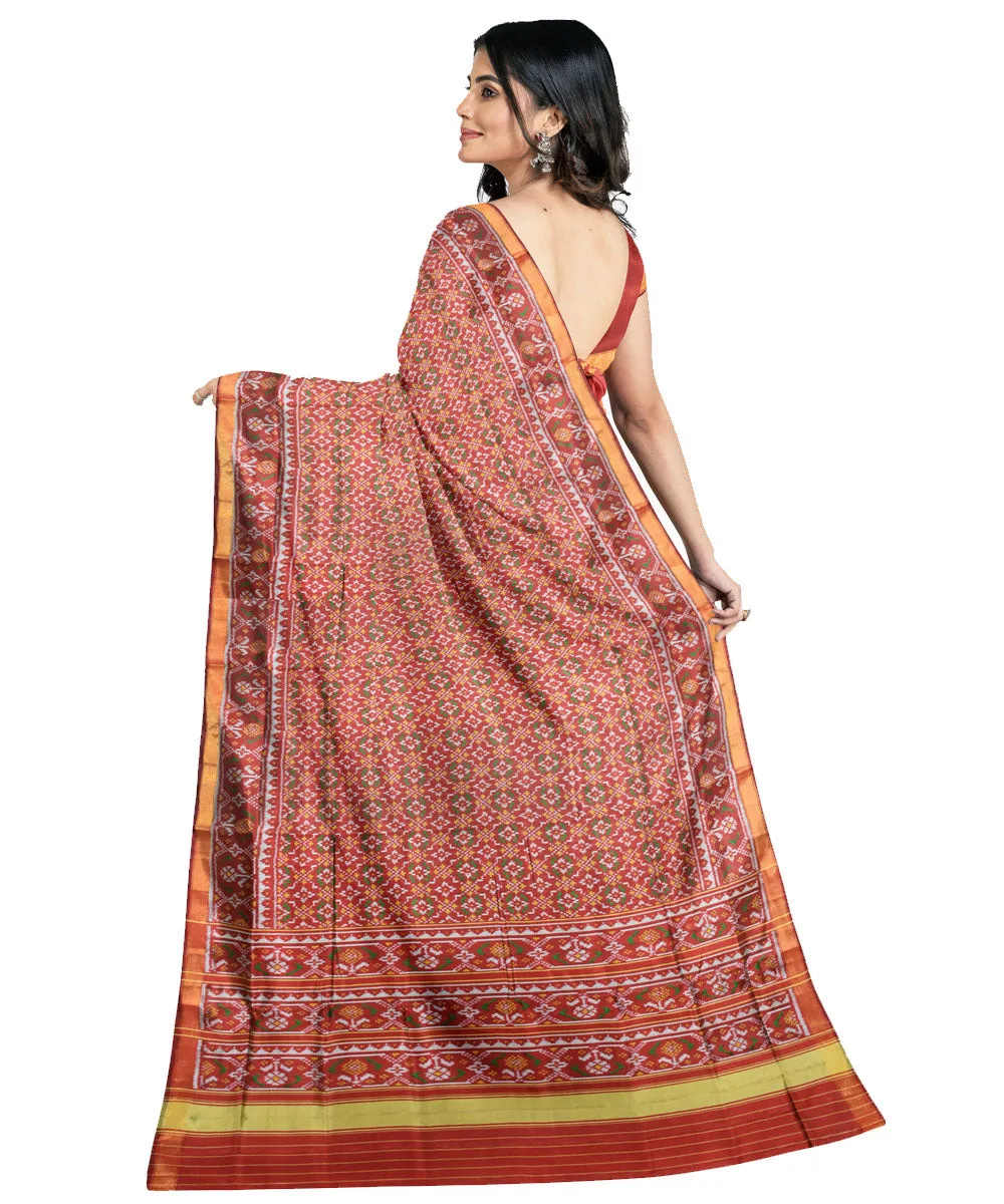 Red silk handloom patola saree