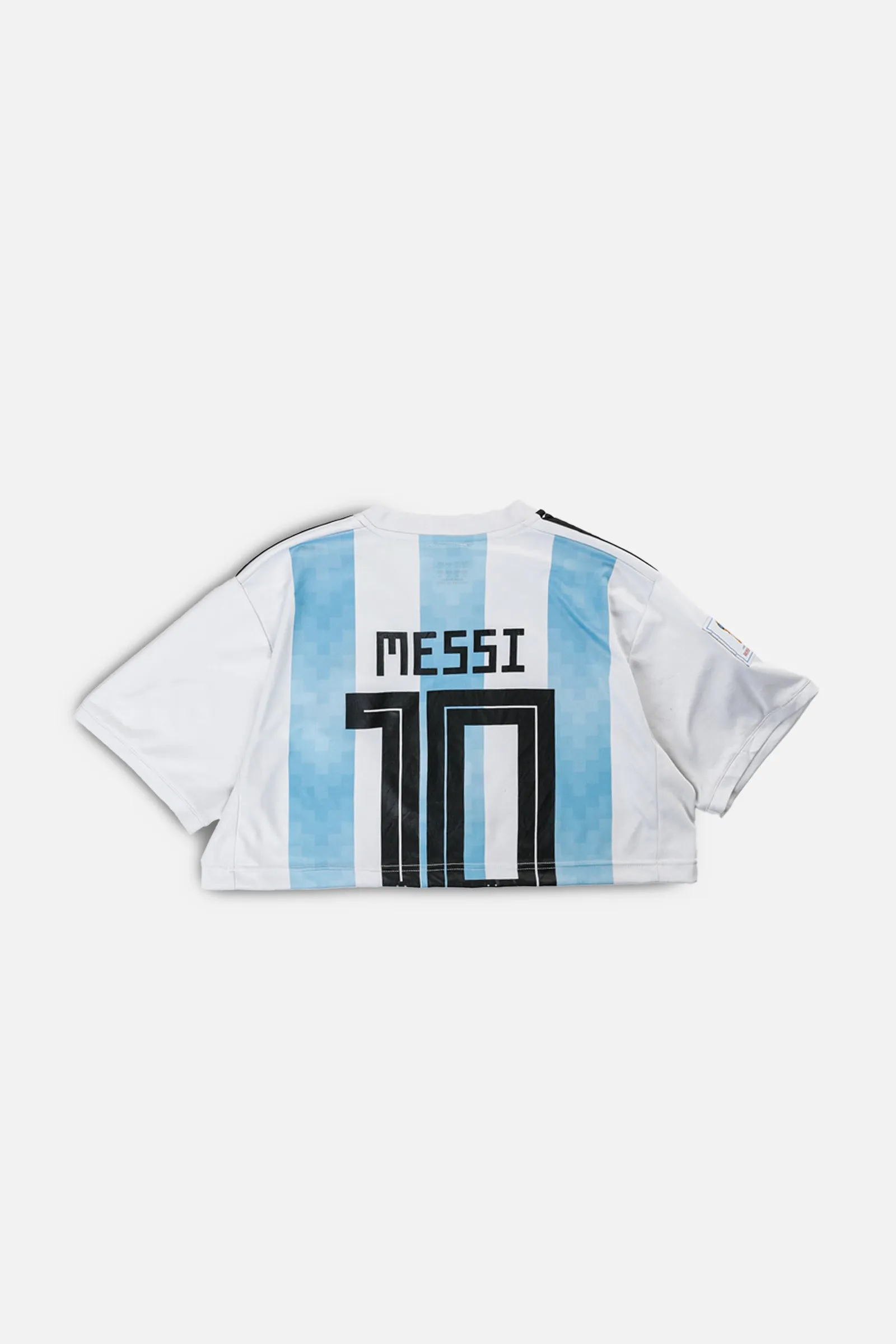 Rework Crop Argentina Soccer Jersey - L