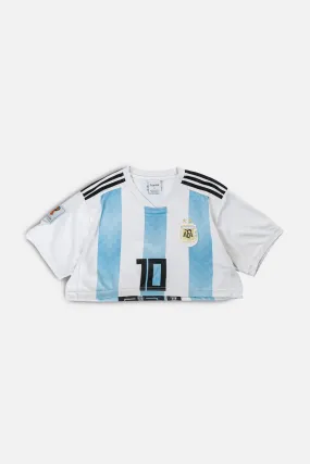 Rework Crop Argentina Soccer Jersey - L