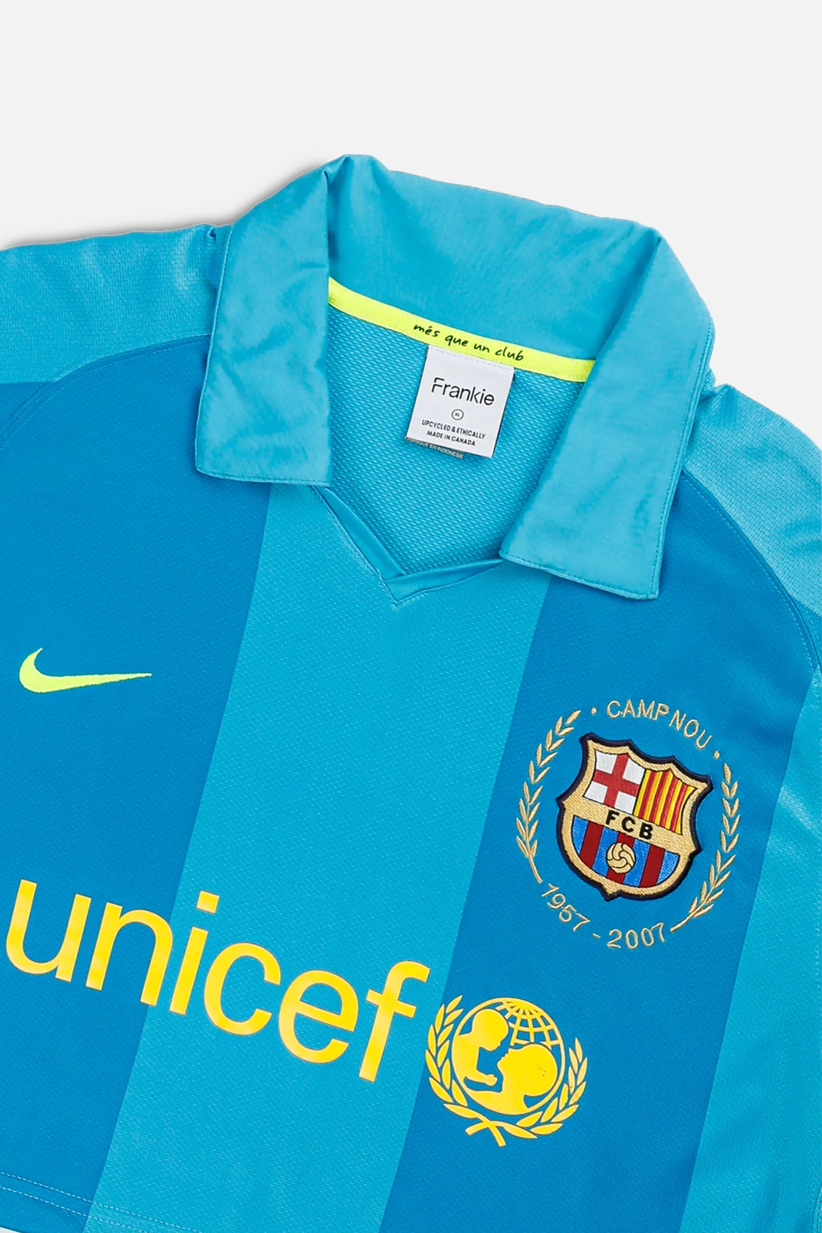 Rework Crop Barcelona Soccer Jersey - XL