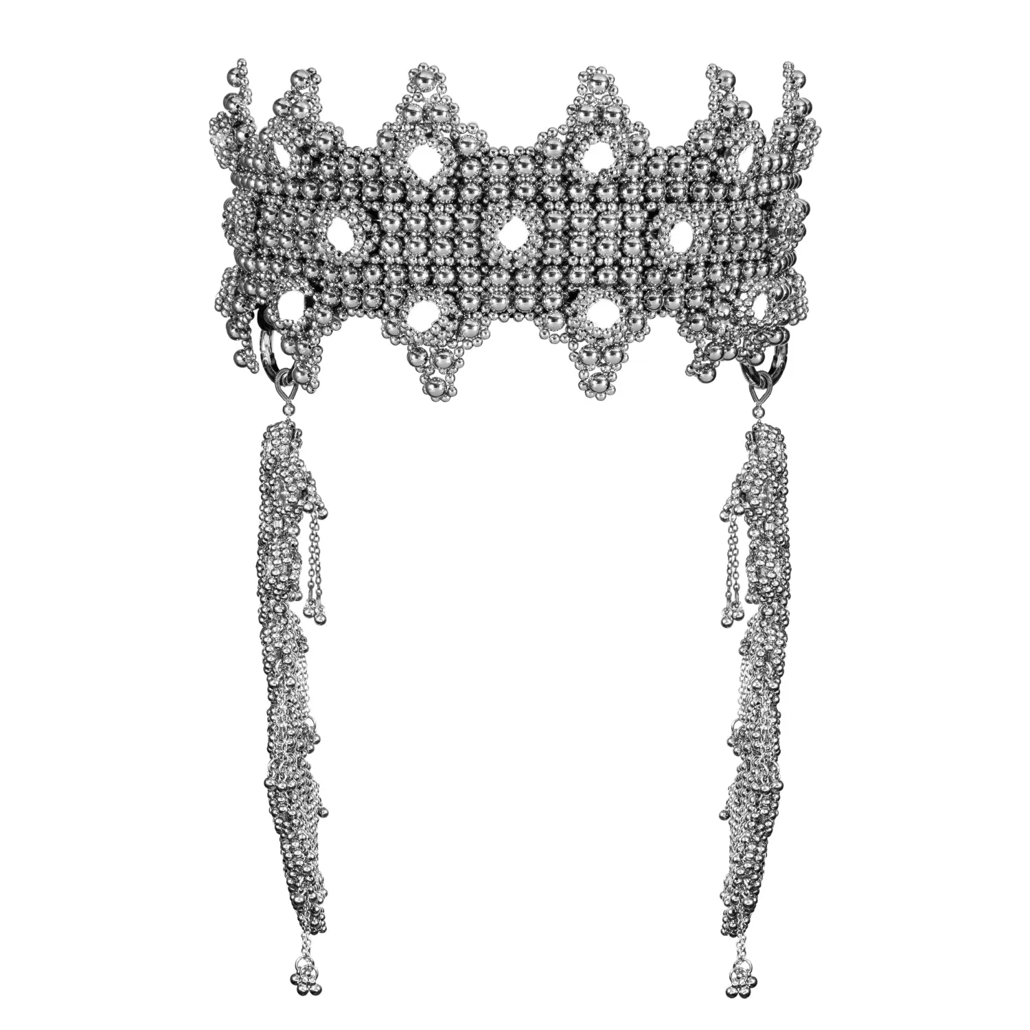 Sappho Crown in Silver with Reversible Clusters