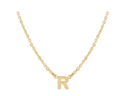 Single Initial Dainty Necklace