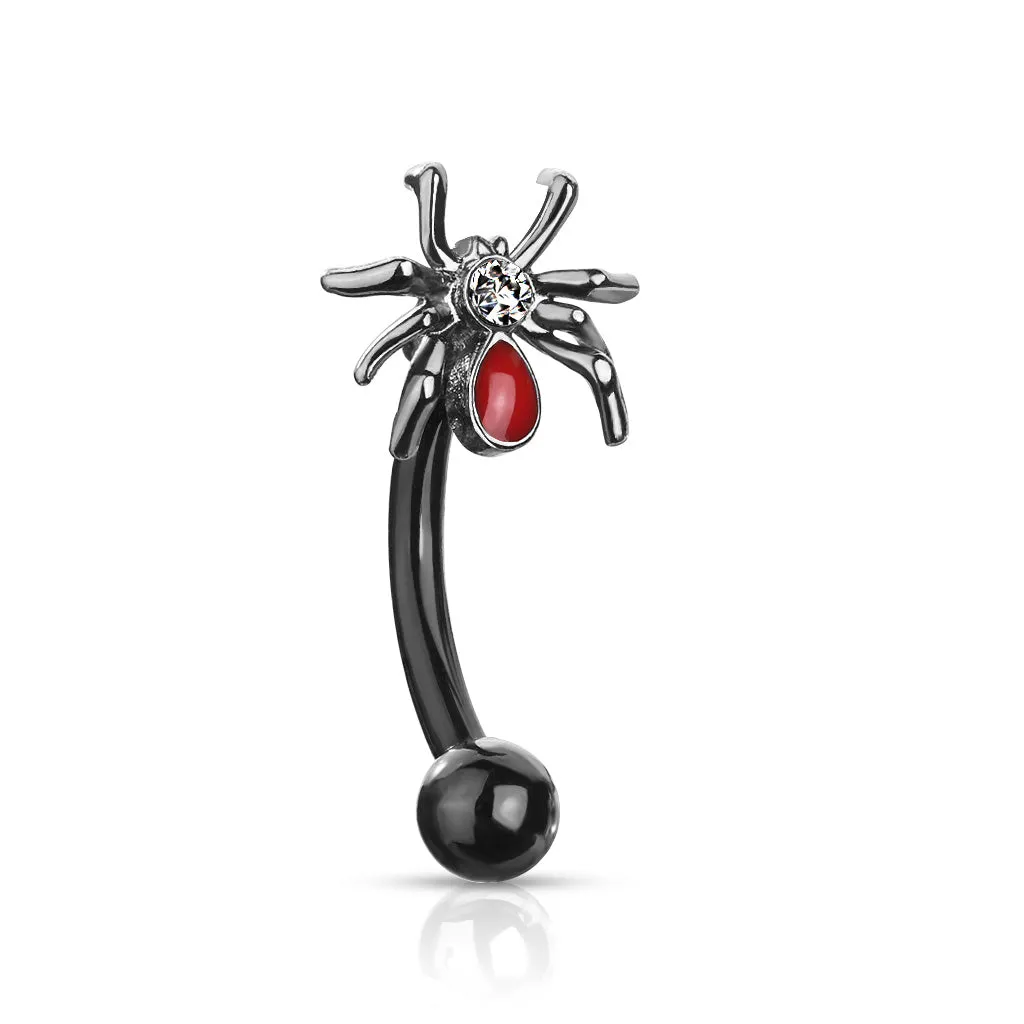 Small Spider Belly Ring