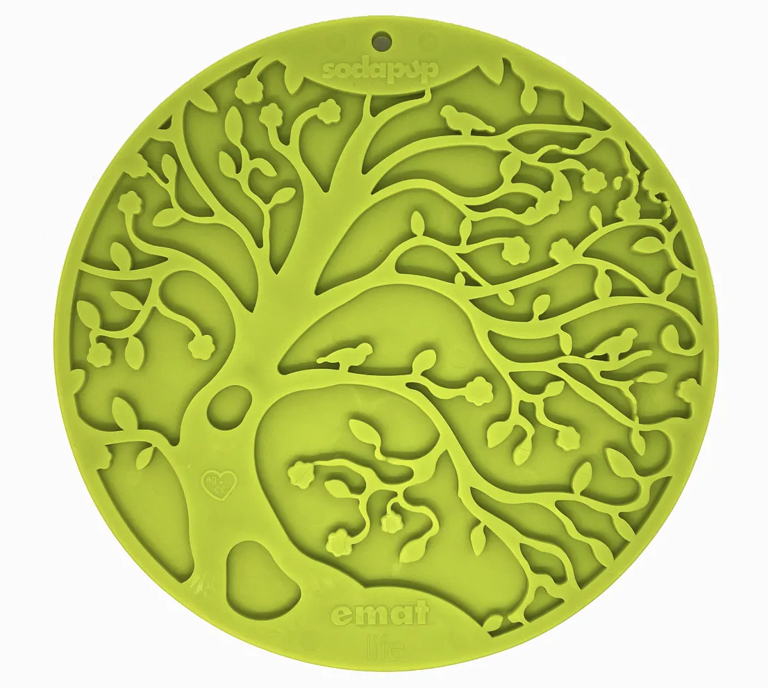 SodaPup Tree of Life Enrichment Lick Mat - Green