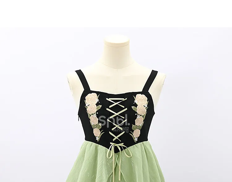 Spring Lovely Flower Girl Green Dress ON622