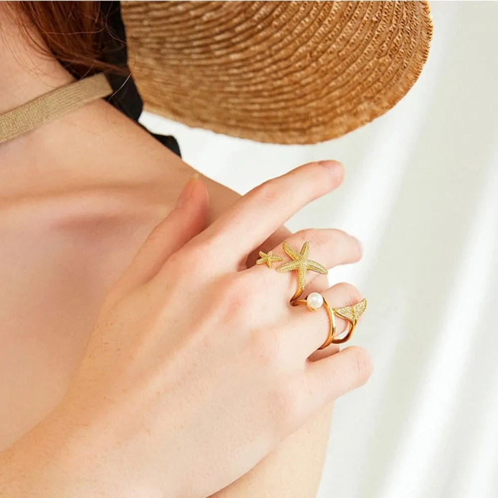 Starfish Ring Gold