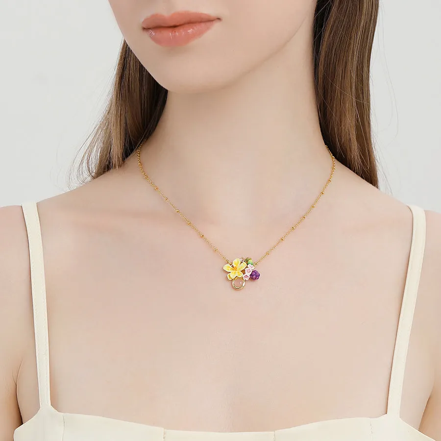 Sweet Grape Flower Necklace