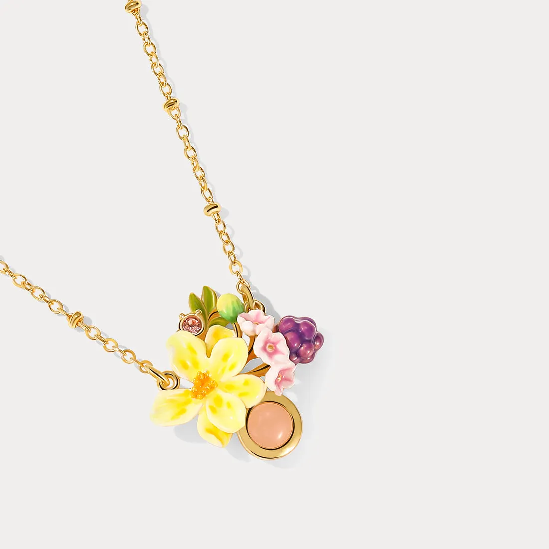 Sweet Grape Flower Necklace