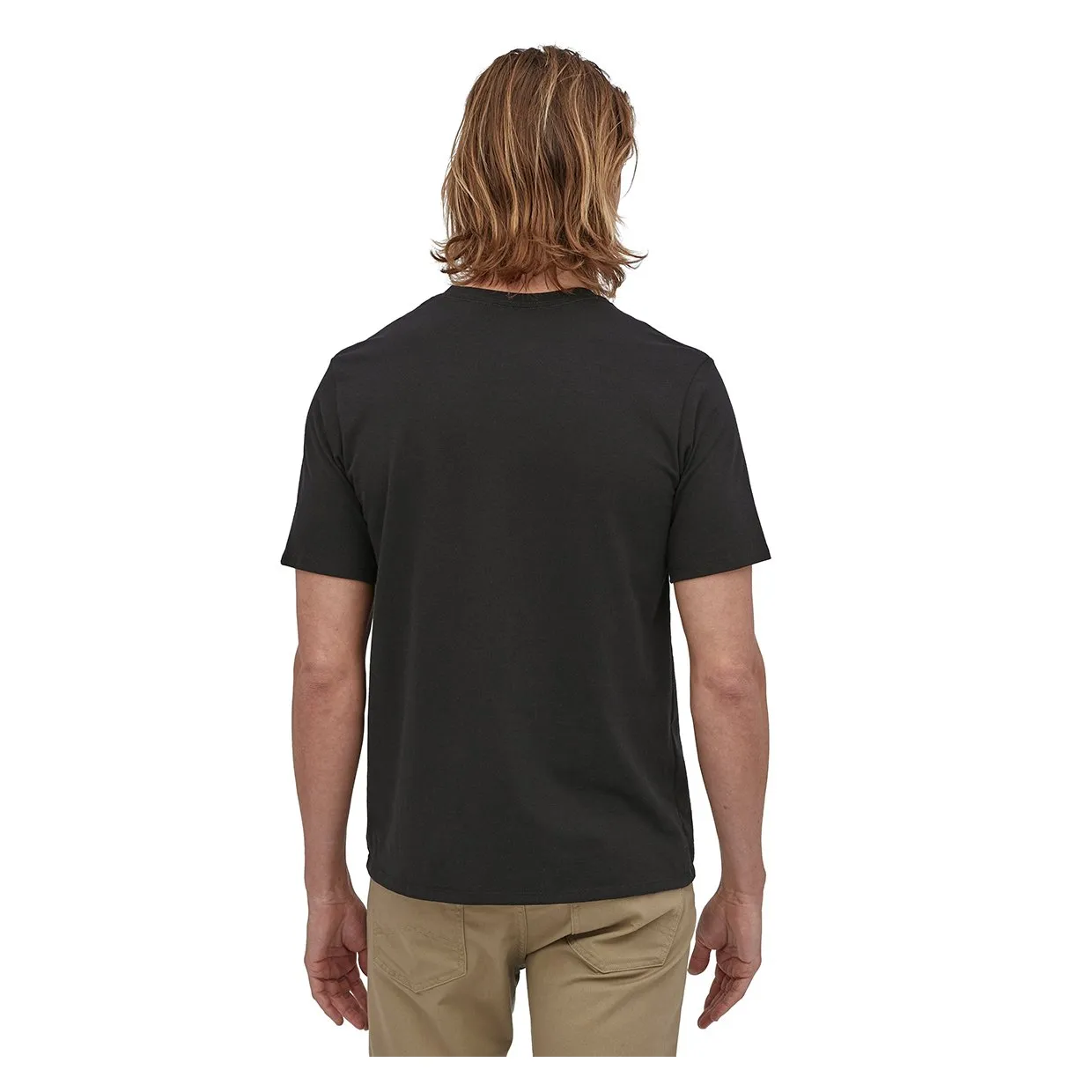 T-shirt Patagonia P-6 Label Pocket Responsibili-Tee Nero