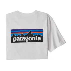 T-shirt Patagonia P-6 Logo Responsibili-Tee Bianco