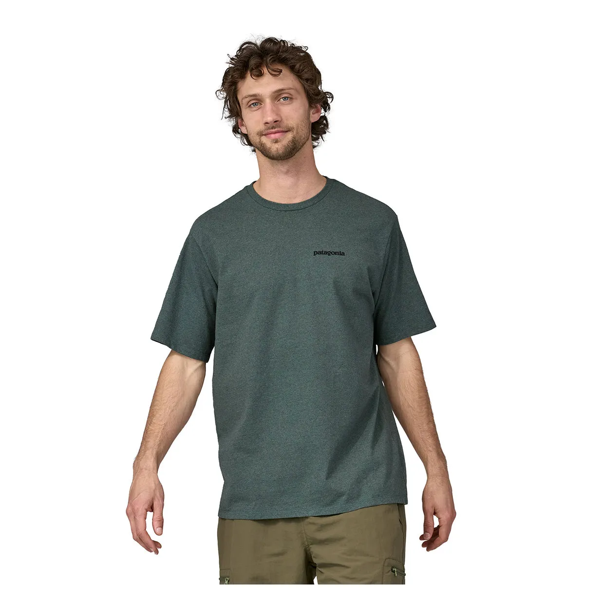 T-shirt Patagonia P-6 Logo Responsibili-Tee Verde